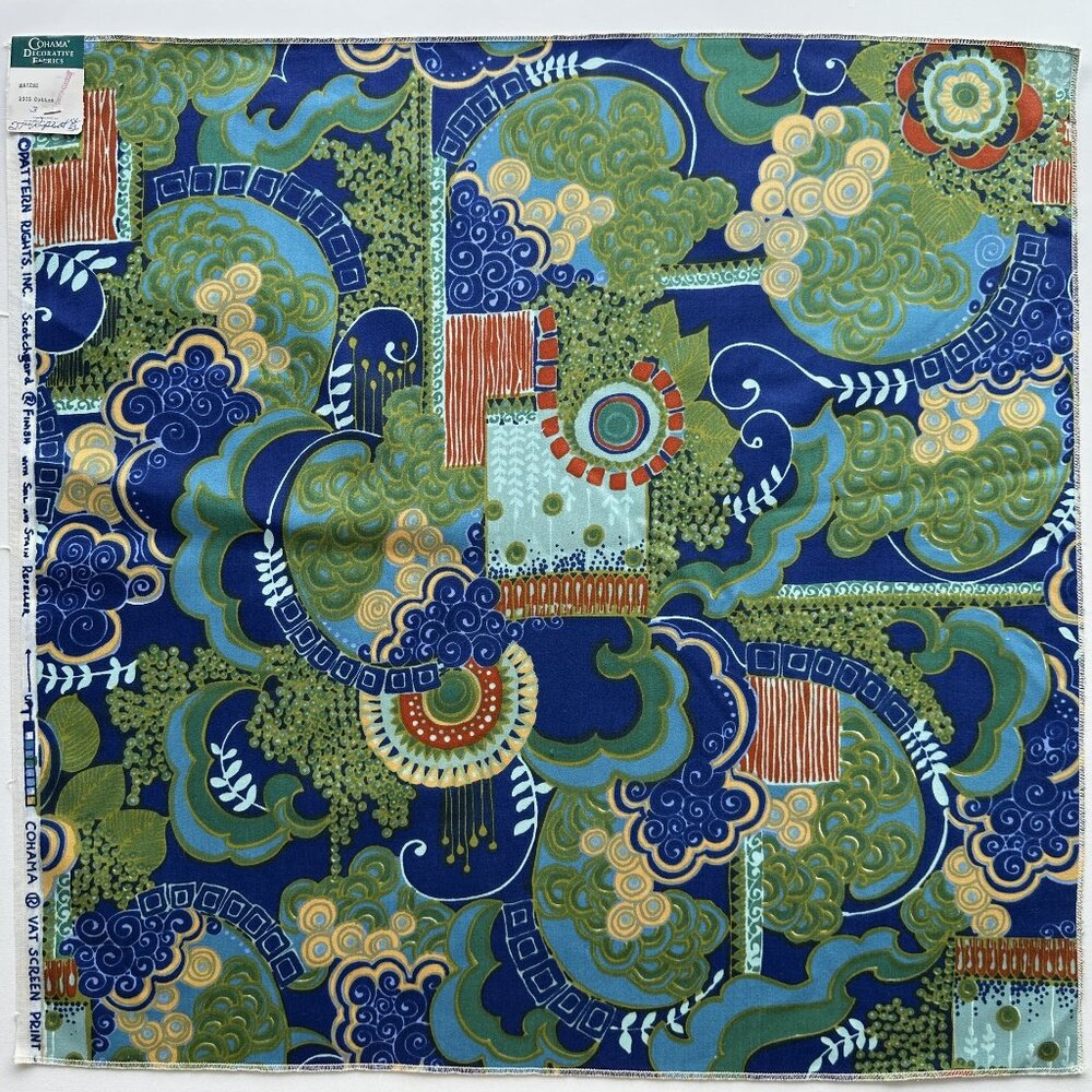 Rare Vintage 60s Cohama Upholstery Fabric in Maxime Pattern